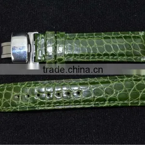 Leather Strap With Real Alligator Watch Accessories thumbnail-1