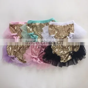 Summer Colorful With Fashion Cotton Wholesale Baby Ruffle Bloomers thumbnail-1