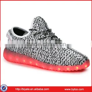 Hot Sale New Design Flyknit Led Shoes With 7 Led Color thumbnail-1