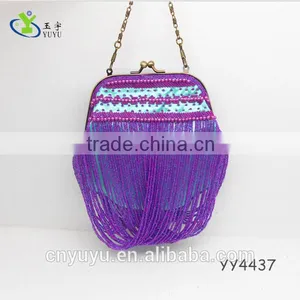 Guangzhou Wholesale Shoulder Bag Satin Beaded Handbag thumbnail-1