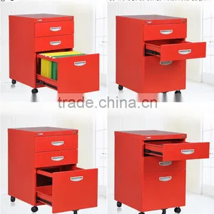 Three Drawer Pedestal/metal Drawer Cabinet thumbnail-2