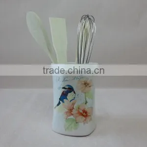 Ceramic Utensil Holder With Four Kitchen Tools thumbnail-1