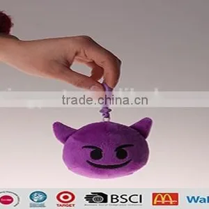 BSCI Bulk Emoji Key Chain Custom Emoji Key Chain Plush Whats App Emoji thumbnail-1