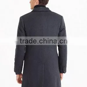 Fashionable Design Notch Lapel Custom Made Mens Long Coat thumbnail-4