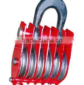 Drop Forged Hardware Alloy Steel/carbon Steel Lifting Hoist Six Wheel Close Link Type Steel Lifting Hoist Pulley Block thumbnail-3