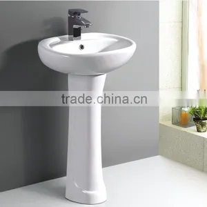 Ceramic Pedestal Basin /sink With Bright Surface thumbnail-3