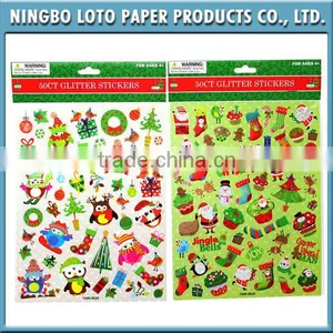 Colorful Lovely Christmas Jingle Bells Glitter Sticker thumbnail-1