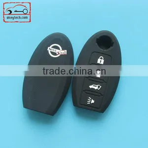 Okeytech Silicone Key Cover Nissan 4 Buttons Silicone Key Cover for Nissan Silicone Car Key Cover thumbnail-1