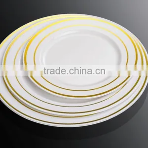 6"Disposable Plate For Party,Plastic Round Dinner Plate With Silver Coated thumbnail-3
