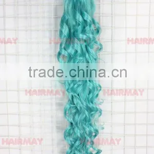 Long Curly Blue Ponytail thumbnail-1