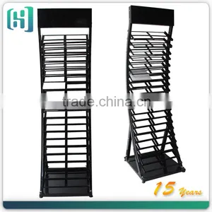 Metal Floor Quartz Stone Display Shelves for Wood Floors With 40 Shelves thumbnail-1