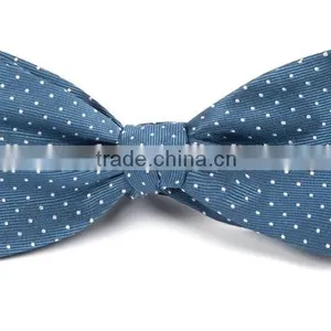 2016 Latest Hot Sale Orange White Polka Dot Linen Man Bow Tie for Boys thumbnail-5