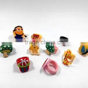 Rubber Charms Wholesales Cheap Made Custom Big Finger Ring thumbnail-1