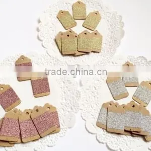 Wedding Party Card Bronze Gold Pink Glitter Label Gift Price Mini Hang Tag thumbnail-4