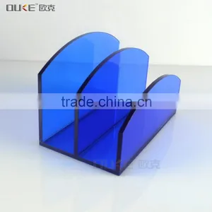 Unique Deisgn Cardboard Blue Acrylic Brochure Holder thumbnail-1