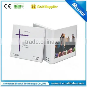 2015 Fashion Customized Printing Video Brochure 7.0 LCD Greeting Card Promote Greeting Card thumbnail-4