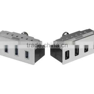 High-performance High-speed 4-Port Usb 3.0 Hub With LED Indicators and Easy to be Fixed on the PC or Table thumbnail-2