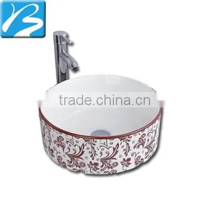 Fasion Colour Bathroom Design Professional Porcelain Wash Basins Above Washing Machine thumbnail-1
