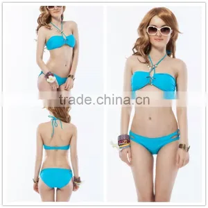 Guaranteed Quality Popular Design Stock Lot Two Piece Bikini Sets Sexy Swimwear for Young Girl thumbnail-1