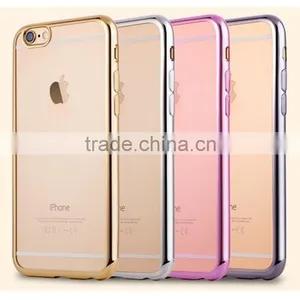 Electroplating TPU Back Cover Bumper Phone Case for Apple Iphone 7 6 6s 6s Plus 5 S 4 SE A C thumbnail-3