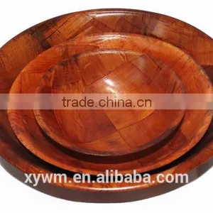 TUV Certification HOT Cheap Mahogany Solid Wooden Woven Nut Bowl Set thumbnail-5