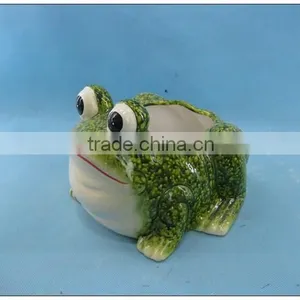 Ceramic Frog Garden Pot, Pottery Garden Flower Pot thumbnail-2