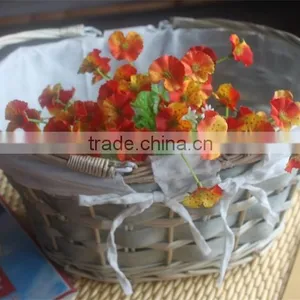 Willow Stock Basket; Wicker Shopping Basket thumbnail-1