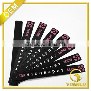 High Quality Black Clothing Printed Label Garment Label thumbnail-2