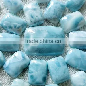 13x18mm Larimar Stone Beads,natural Larimar Rectangle Cabochon thumbnail-3