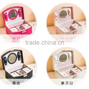 Chinese Factories Wholesale Custom Luxurious Leather Jewelry Box, Multi-function Makeup Box thumbnail-3