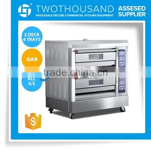 Gas Oven for Bread- 2 Deck 4 Trays, All S/S, Pan 40*60 Cm, TT-O38D thumbnail-1