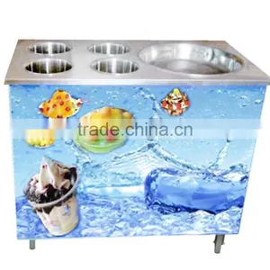 Mix Yogurt Powder and Vanilla Powder Making Roll Ice Cream Machine thumbnail-1