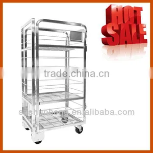 Loading Transport Cart Industrial Metal Milk Storage Trolley With Wheels SHMT-A1 thumbnail-1