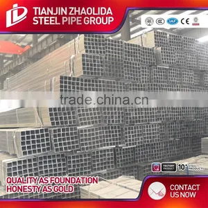 ASTM A53 GR A B ERW Galvanized Square Hollow Steel Pipe for Buliding Material thumbnail-4