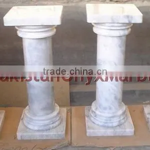 A GRADE ZIARAT WHITE MARBLE PEDESTALS thumbnail-2