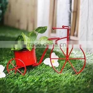 Wrought Iron Garden Bicycle Planters | Powder Coated Metal Planters thumbnail-1