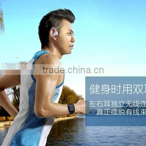 Newest Hook Style Hands Free Earphone High Quality Wireless HIFI Stereo Bluetooth Headset thumbnail-2