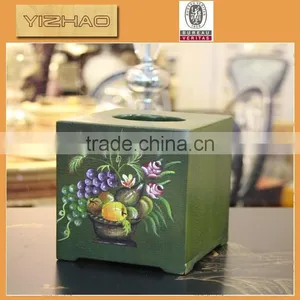 Unfinished Wooden Napkin Holder, Hand Painting Delicate Wooden Tissue Box thumbnail-2