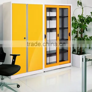 Steel Glass Sliding File Cabinet thumbnail-4