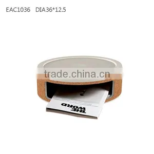 Round Wood Trim Side Opening Concrete Storage Container thumbnail-2
