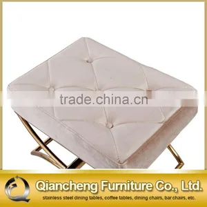 White Velvet Leisure Chair With Bent Rose Golden Stainless Steel Base thumbnail-3
