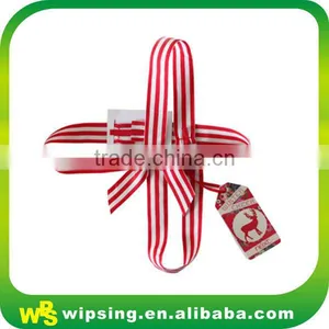 Custom Red Pre Tied Stretch Loop Bow thumbnail-5