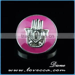 Hot Sale Snap Buttons Necklace Round With Rhinestone Necklace thumbnail-3