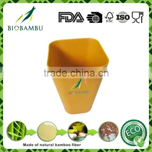 Pretty Design OEM Available Food Grade Bamboo Fiber Square Cup thumbnail-2