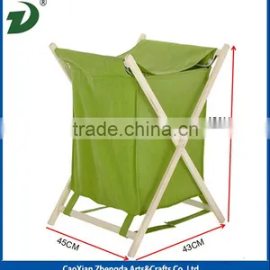 2017 New Design High Quality Wholesale Walnut Wood Laundry Basket thumbnail-4