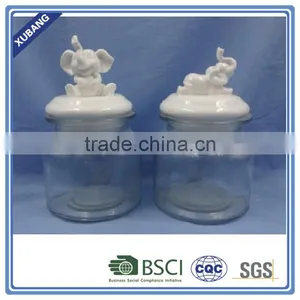 Glass Jar for Honey Christmas Cookie Jar Ceramic Penguin Cookie Jar thumbnail-2