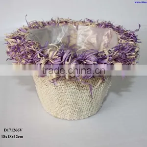 Handmade Woven Basket for Plant thumbnail-1