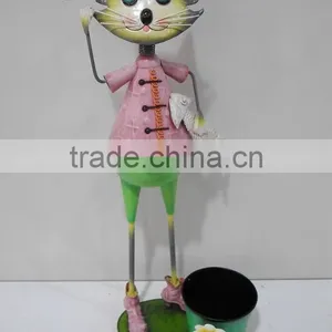 Low Price Outdoor Cat Planter With Flower Pot for Decoration thumbnail-1