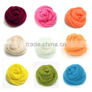 Wholesale Cheap Price Free Sample Wool Roving Top for Crafts Felting thumbnail-1