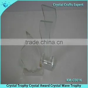 Crystal Trophy Crystal Award Crystal Wave Trophy thumbnail-1